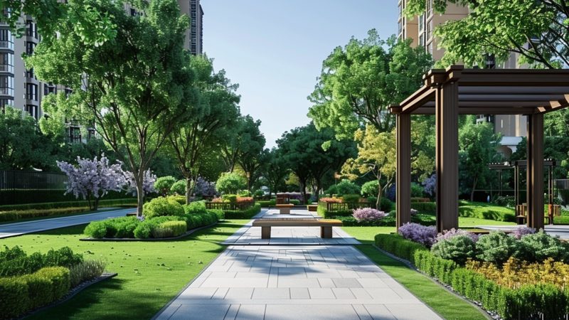 道路绿化隔离带种植高度注意事项